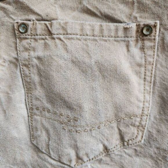 Robert Graham Jeans Mens 31 Slim Jim Rustic Tan Gray Denim Rockabilly - Picture 7 of 8